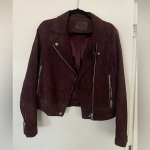 Burgundy Suede Blank NYC Jacket